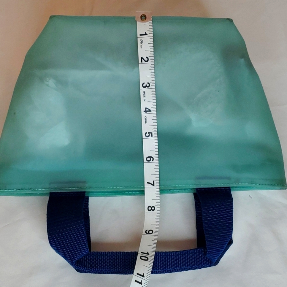 7 for All Mankind Bag - small jelly handbag with blue writing - Picture 11 of 12